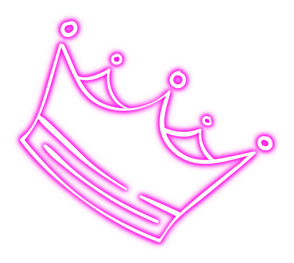 Pink Glowing Neon Crown